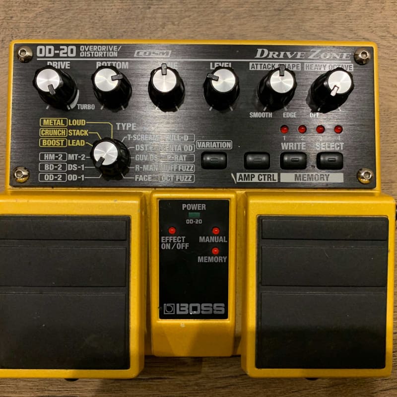 used 2005 - Present Boss OD-20 Overdrive/Distortion Yellow - Effect Pedal