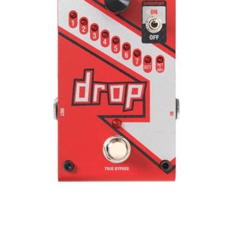 new 2010s DigiTech Drop Compact Polyphonic Pitch-Shifter Red - Effect Pedal