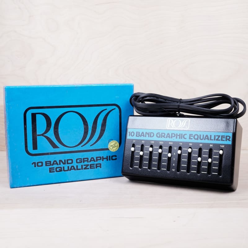 used 1980s Ross 10 Band Graphic Equalizer Blue - Effect Pedal