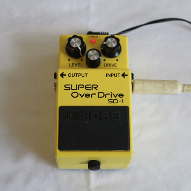 used 1997 - Present Boss SD-1 Super OverDrive (Silver Label) Yellow - Effect Pedal