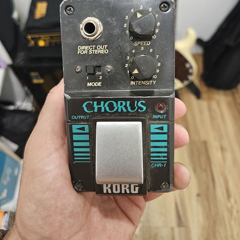 used 1980s Korg CHR-1 Chorus Black – Effect Pedal