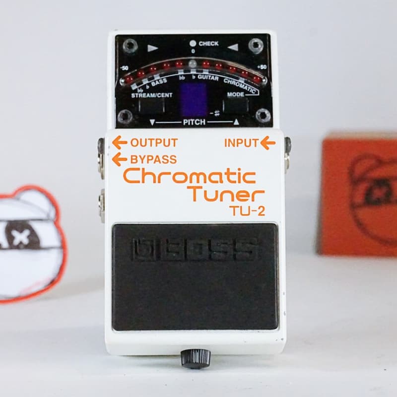 used 2007 Boss TU-2 Chromatic Tuner (Dark Gray Label) White - Effect Pedal