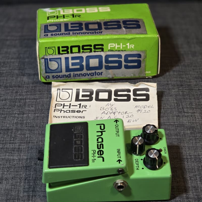 used 1980 - 1985 Boss PH-1R Phaser (Black Label) Green - Effect Pedal