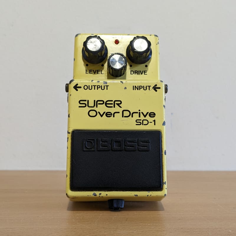 used 1981 - 1988 Boss SD-1 Super OverDrive (Black Label) Yellow - Effect Pedal