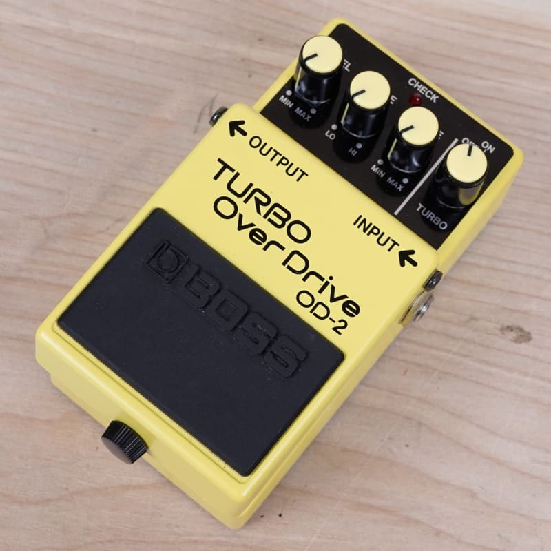 used 1988 Boss OD-2 Turbo OverDrive (Black Label) Yellow – Effect Pedal