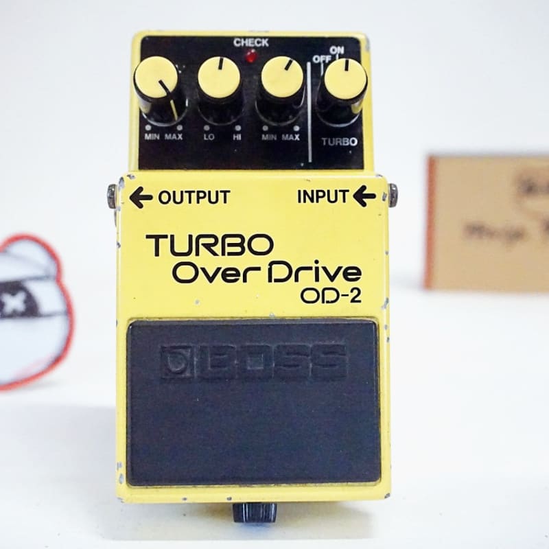 used 1986 Boss OD-2 Turbo OverDrive (Black Label) Yellow - Effect Pedal