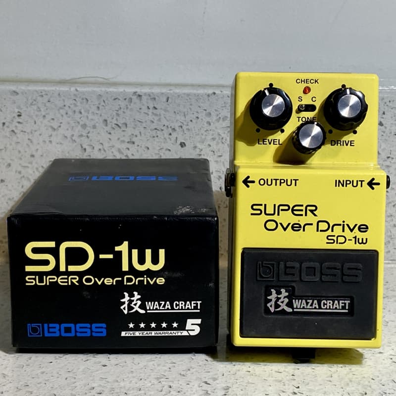 used ~2020 Boss SD-1W Super Overdrive Waza Craft Yellow - Effect Pedal