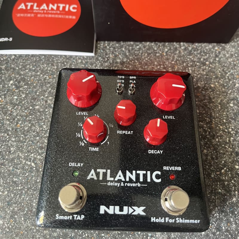 used 2018 NuX NDR-5 Verdugo Series Atlantic Delay/Reverb Black/Red - Effect Pedal