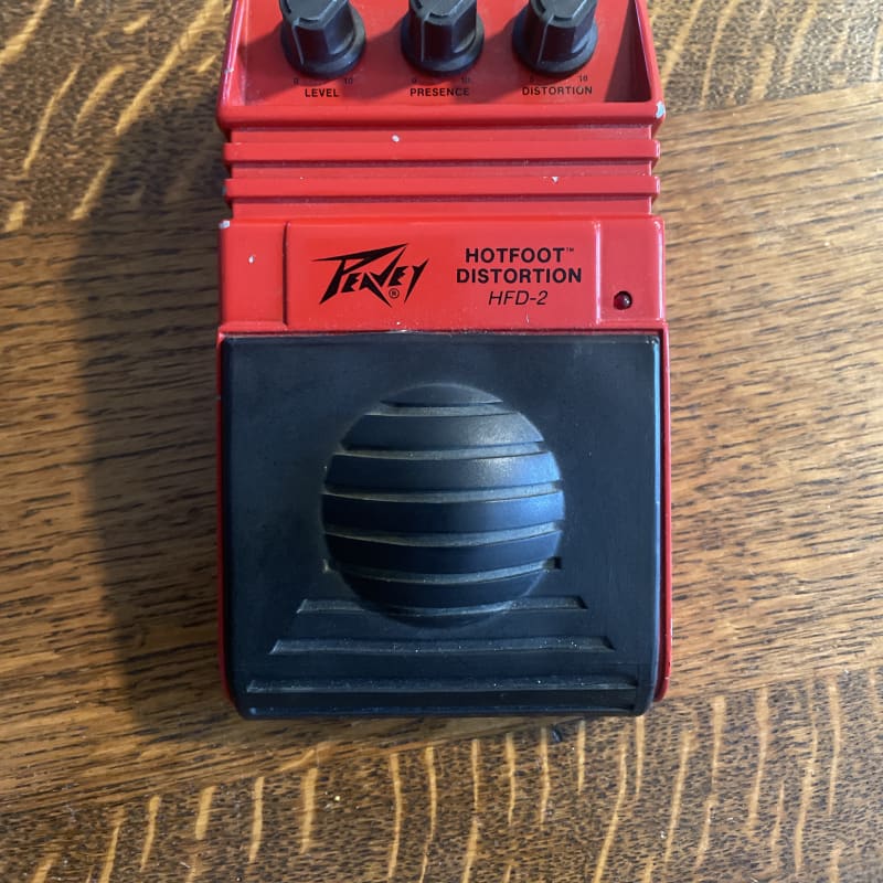 used early-90 s Peavey Hotfoot Distortion HFD-2 Red - Effect Pedal