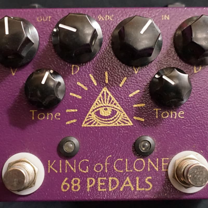 used early 2020 68 pedals King of clone Burgundy - Effect Pedal