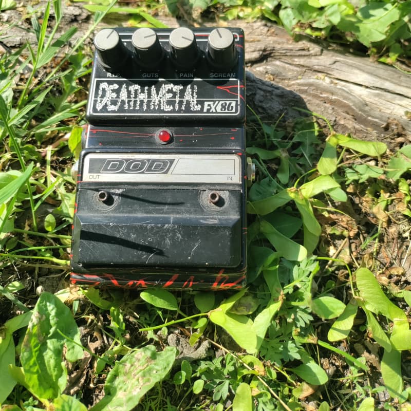 used DOD Death Metal Blood-Spattered Black - Effect Pedal