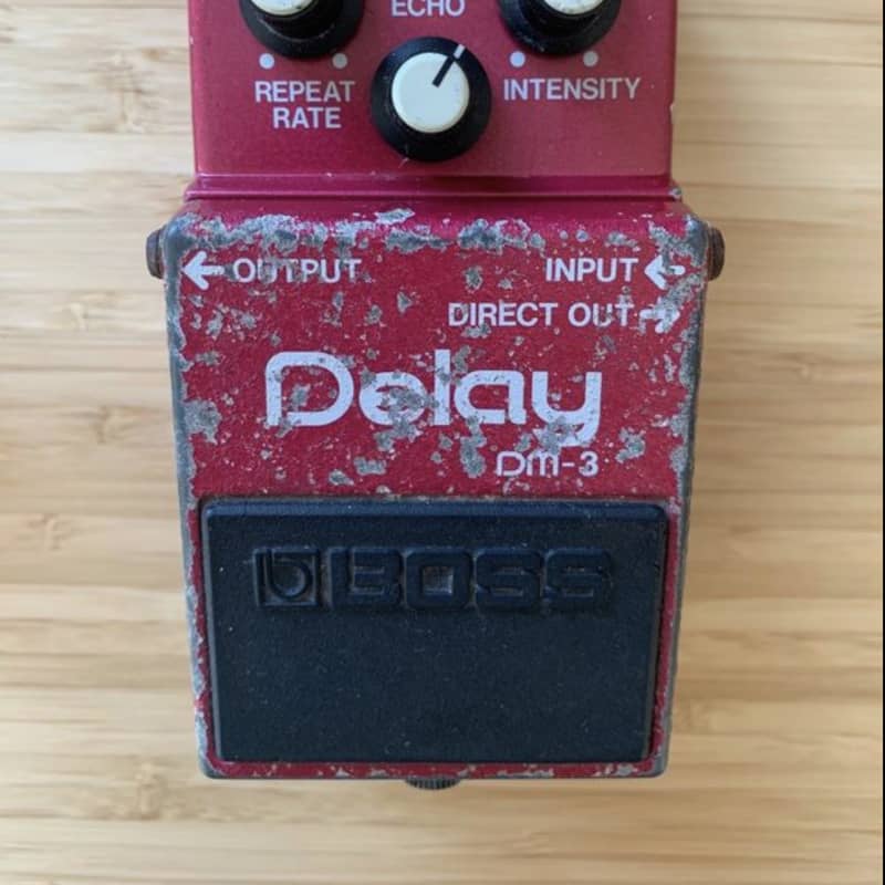 used 1984 - 1986 Boss DM-3 Delay (Green Label) Red - Effect Pedal