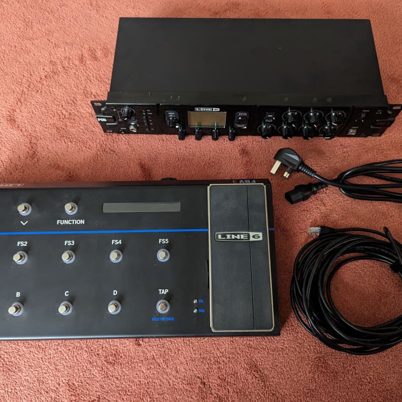 used 2010s Line 6 POD HD Pro X with FBV3 Foot Pedal Black - Effect Pedal