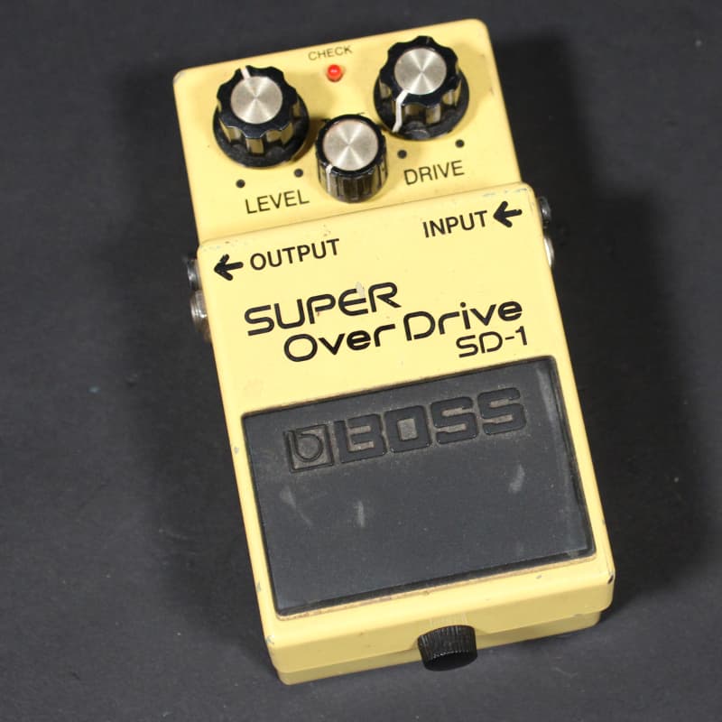 used 1997 - Present Boss SD-1 Super OverDrive (Silver Label) Yellow - Effect Pedal