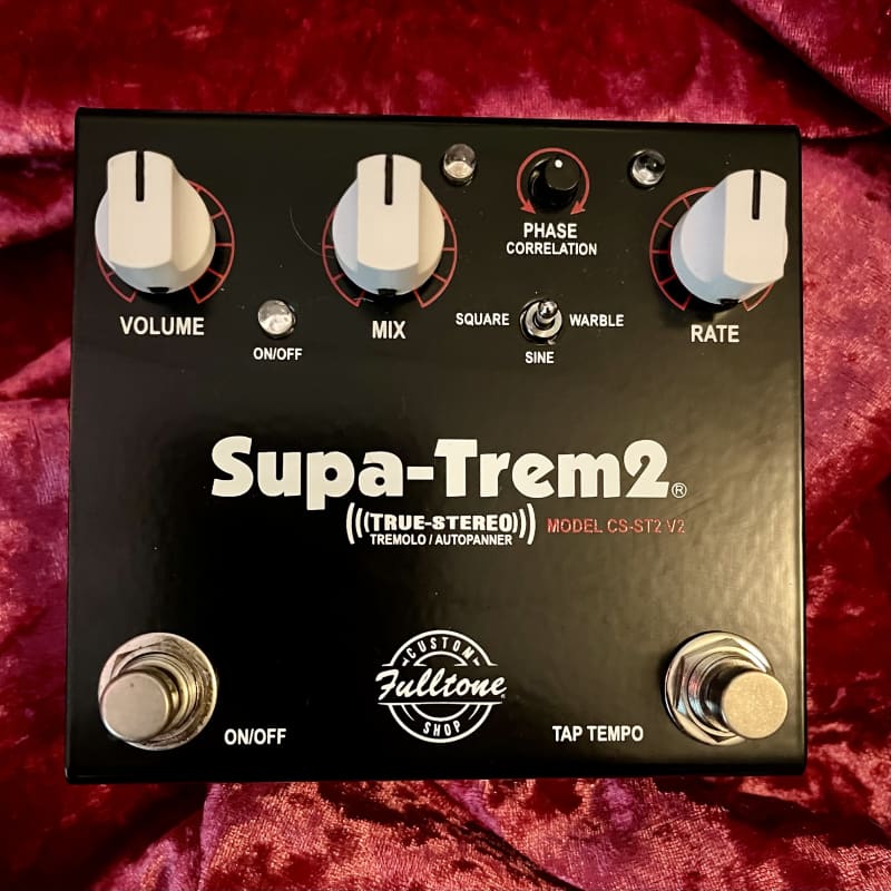 used 2022 Fulltone Custom Shop Supa Trem 2v2 Black - Effect Pedal