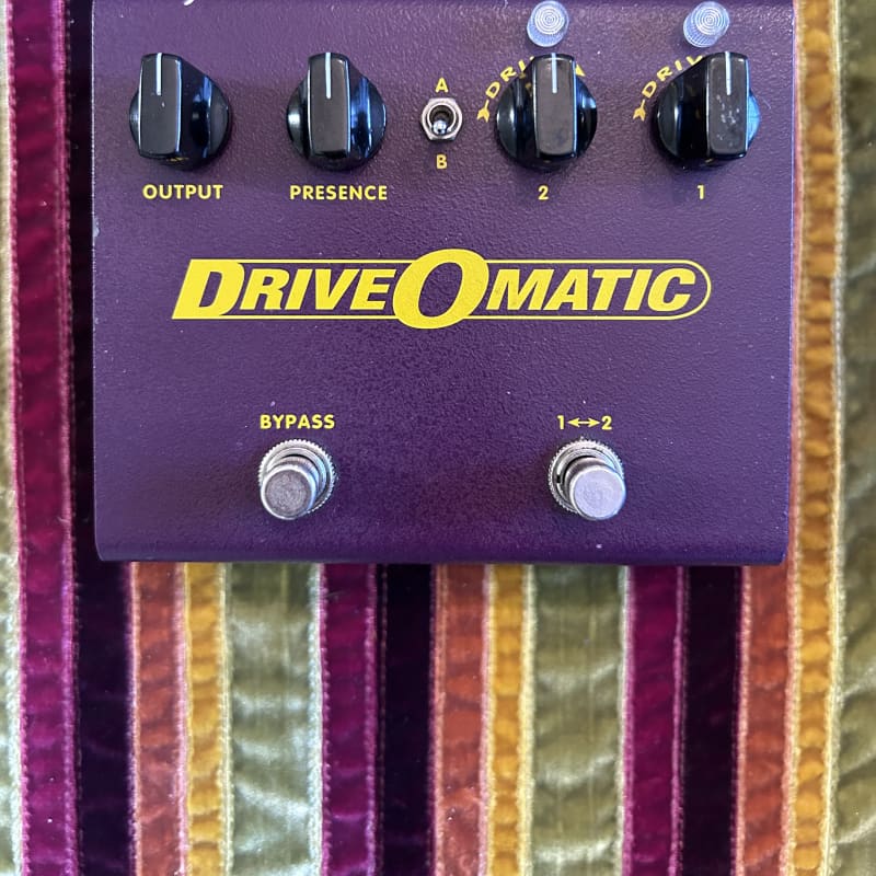 used 1990s Stamps Drive-O-Magic overdrive tweed pedal Purple - Effect Pedal