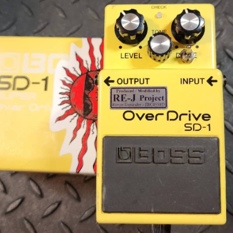 used 2010s Boss SD-1 Super Overdrive with Analogman Mod Yellow - Effect Pedal