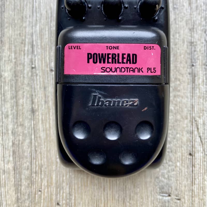 used 1990s Ibanez Soundtank PL5 Powerlead Distortion Black - Effect Pedal