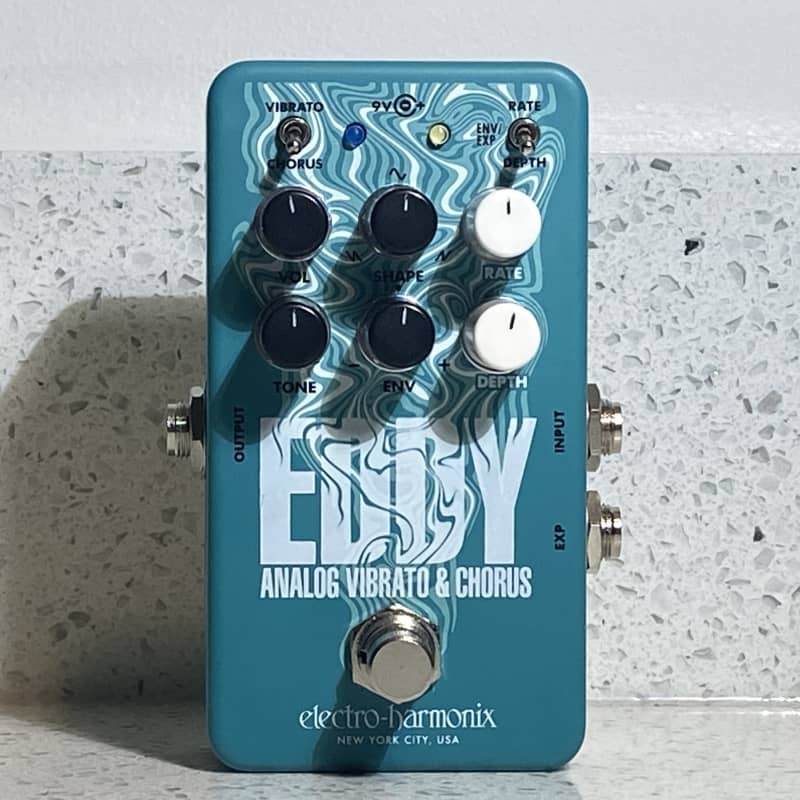 used ~2020 Electro-Harmonix Eddy Analog Chorus and Vibrato Aqua - Effect Pedal