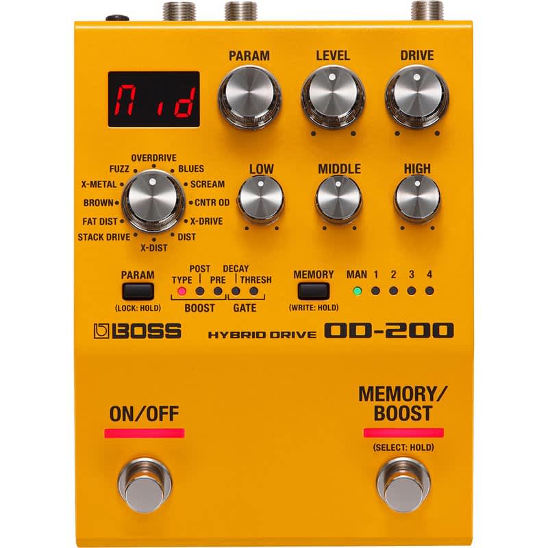 new Boss Boss OD-200 Hybrid Drive Overdrive Pedal Hybrid - Effect Pedal