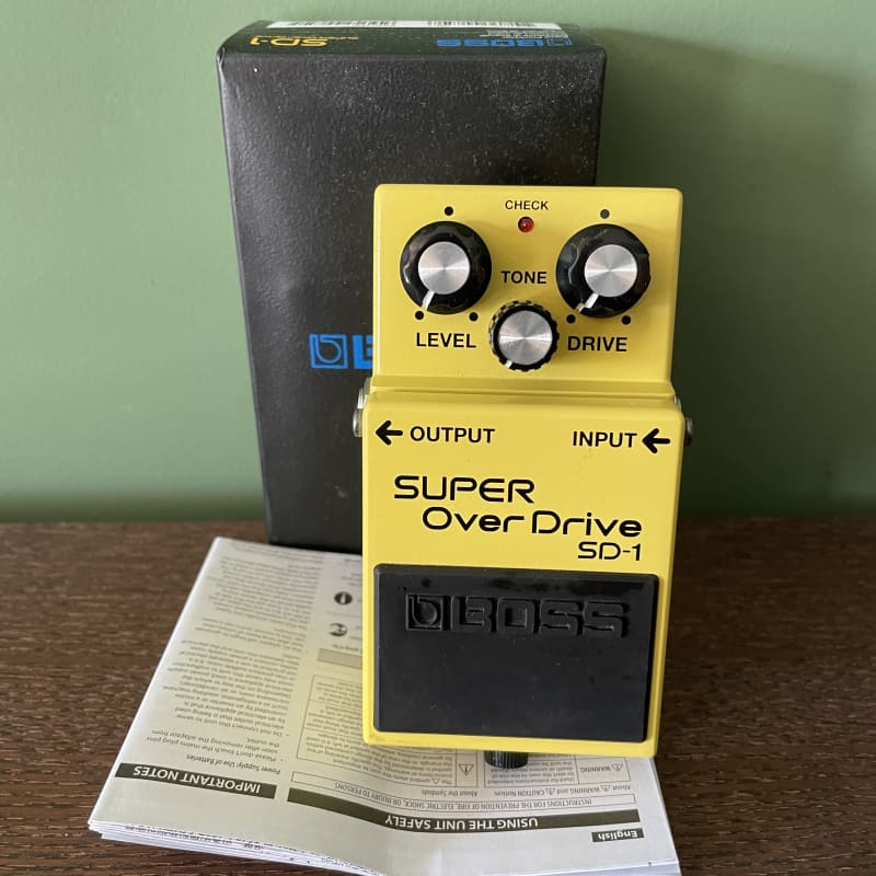 used 1997 - Present Boss SD-1 Super OverDrive (Silver Label) Yellow - Effect Pedal