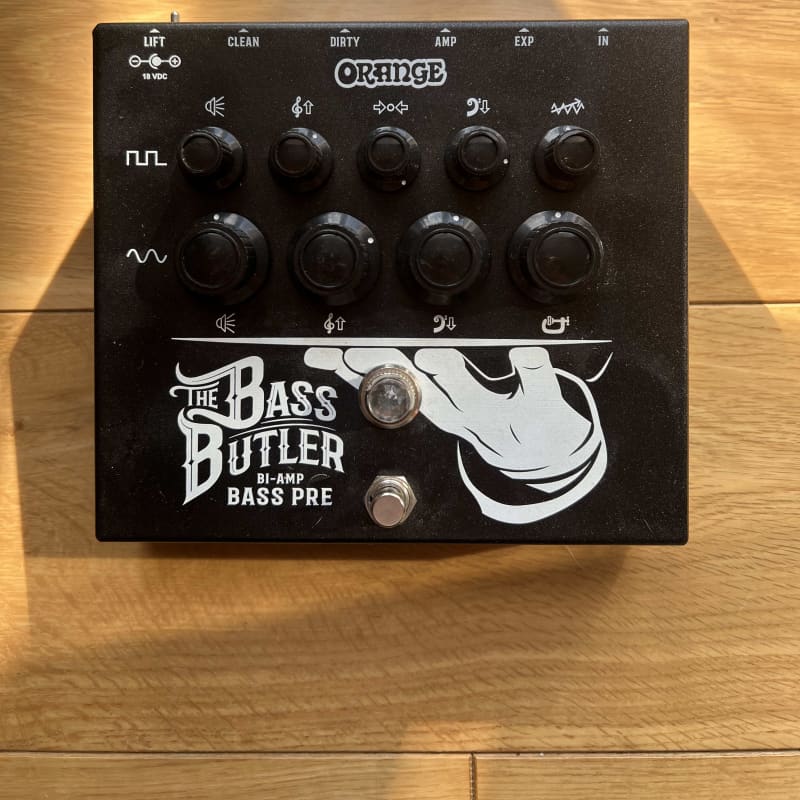 used 2020 Orange Bass Butler Bi-Amp Bass Preamp Pedal Dark Grey Steel - Effect Pedal