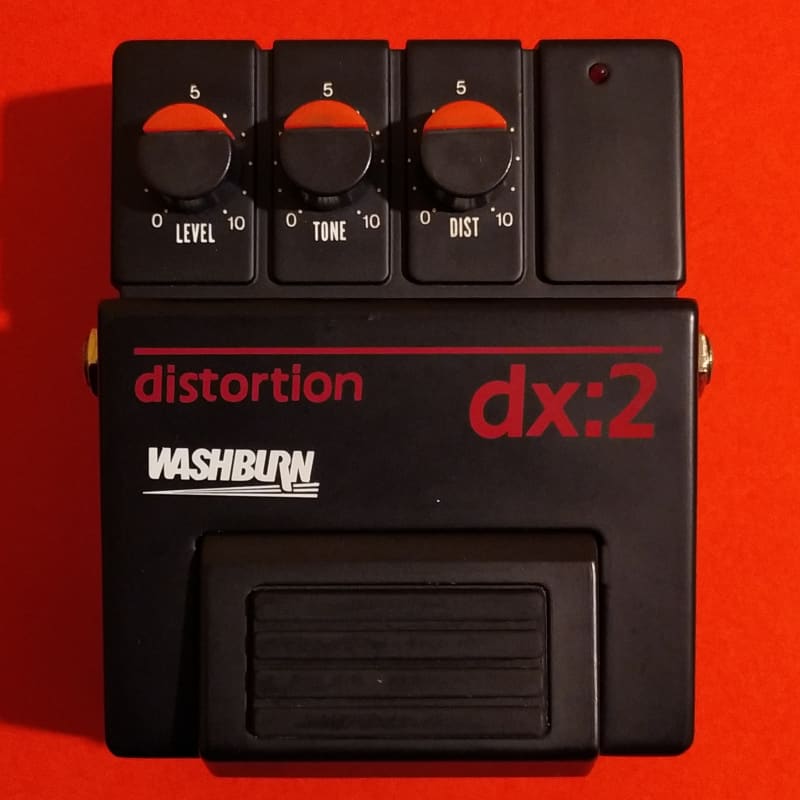 used 1980s Washburn DX:2 Distortion Black / Purple / Red - Effect Pedal