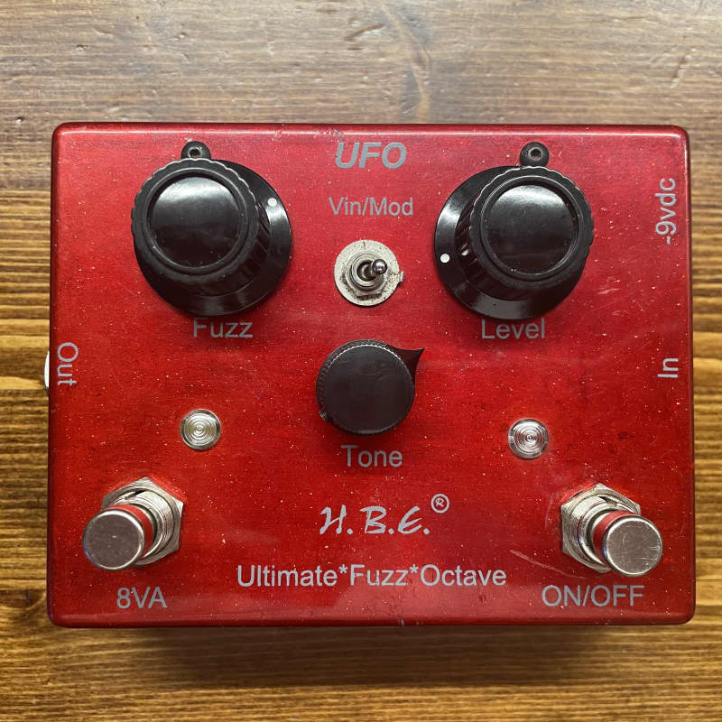 used 2010s HomeBrew Electronics UFO Ultimate Fuzz Octave Red Sparkle – Effect Pedal