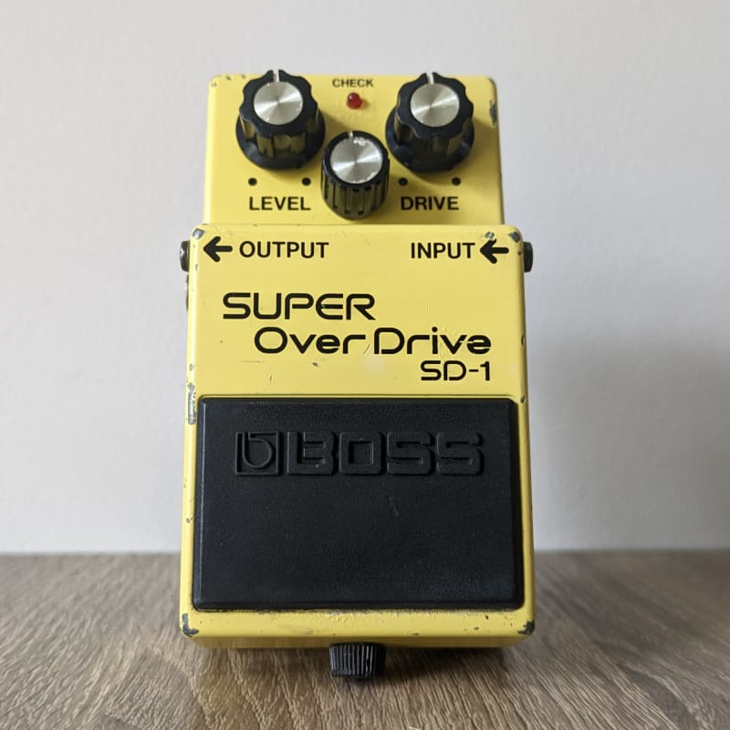 used 1988 - 1997 Boss SD-1 Super OverDrive (Black Label) Yellow - Effect Pedal