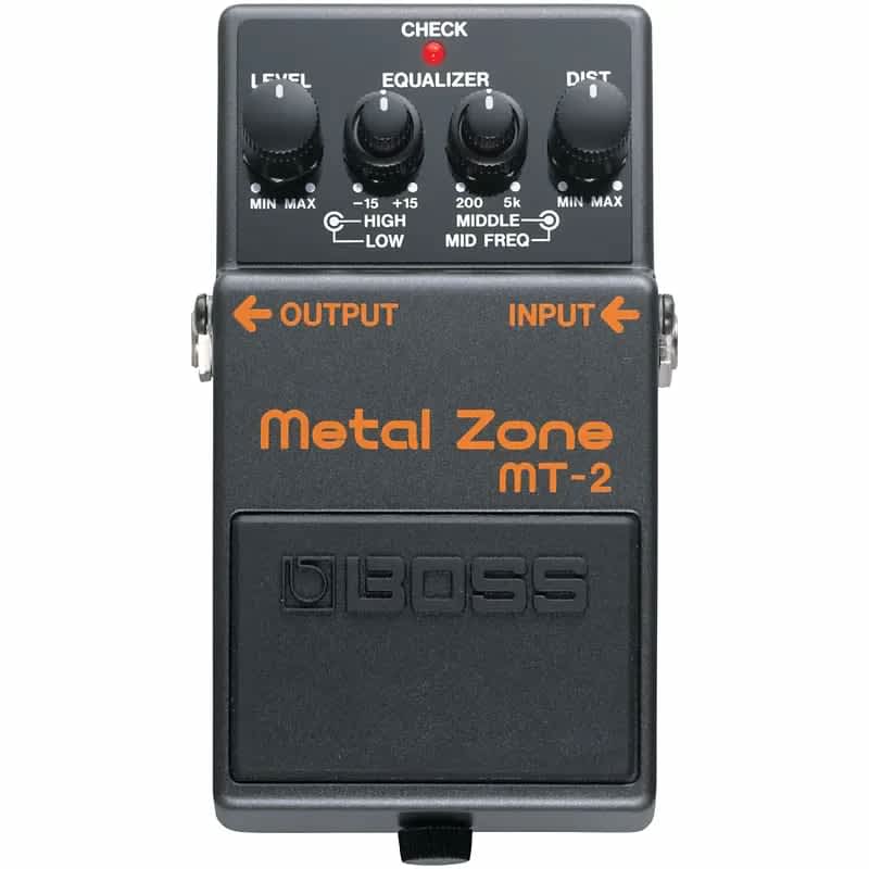 used 1991 - Present Boss MT-2 Metal Zone (Silver Label) Black - Effect Pedal