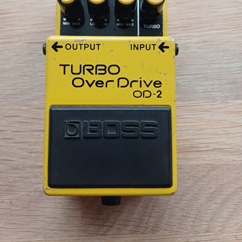 used 1988 - 1995 Boss OD-2 Turbo OverDrive (Black Label) Yellow - Effect Pedal