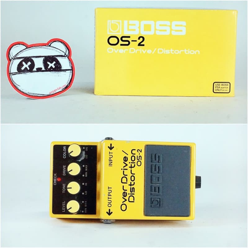 used 2000 Boss OS-2 OverDrive/Distortion (Silver Label) Yellow - Effect Pedal