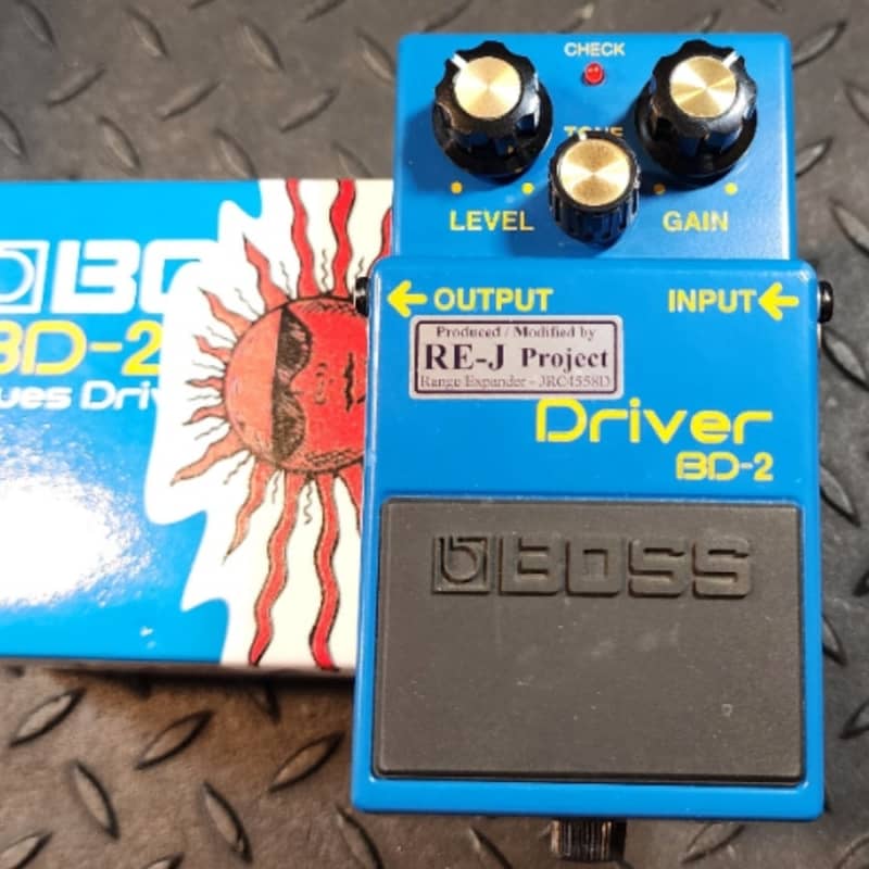 used 2010s Analogman Boss BD-2 Blues Driver with Mod Blue - Effect Pedal