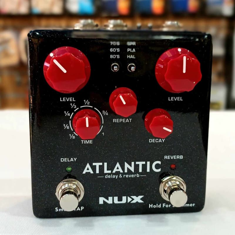 new 2020s NuX NDR-5 Verdugo Series Atlantic Delay/Reverb Black/Red - Effect Pedal