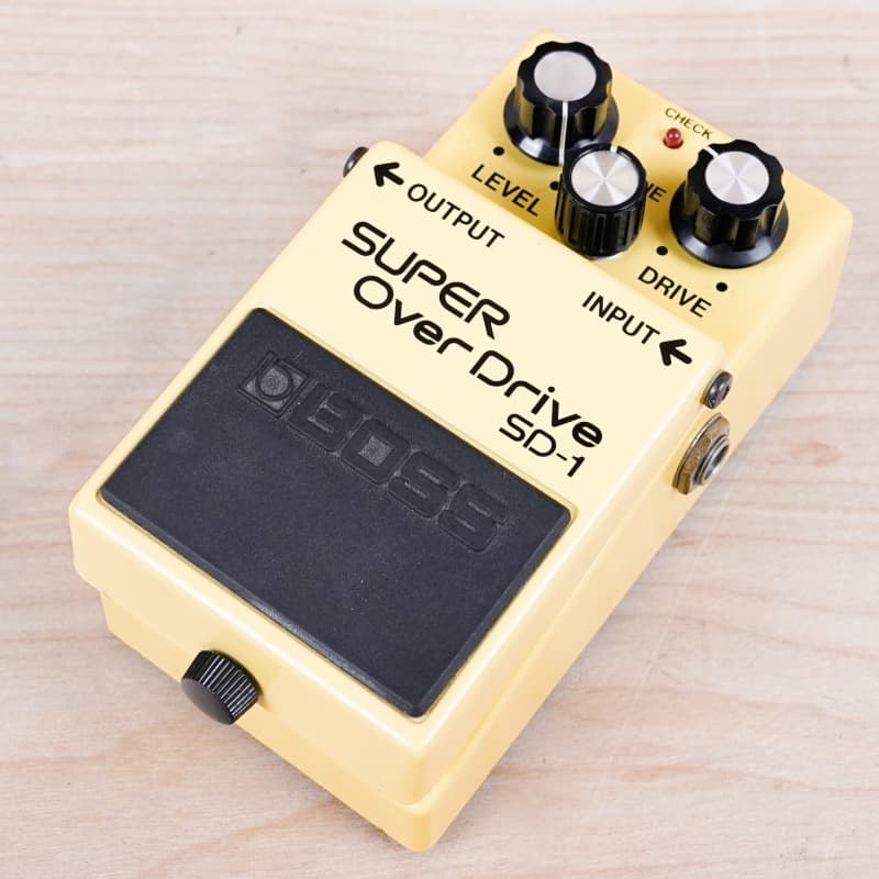 used 1985 Boss SD-1 Super OverDrive (Black Label) Yellow - Effect Pedal