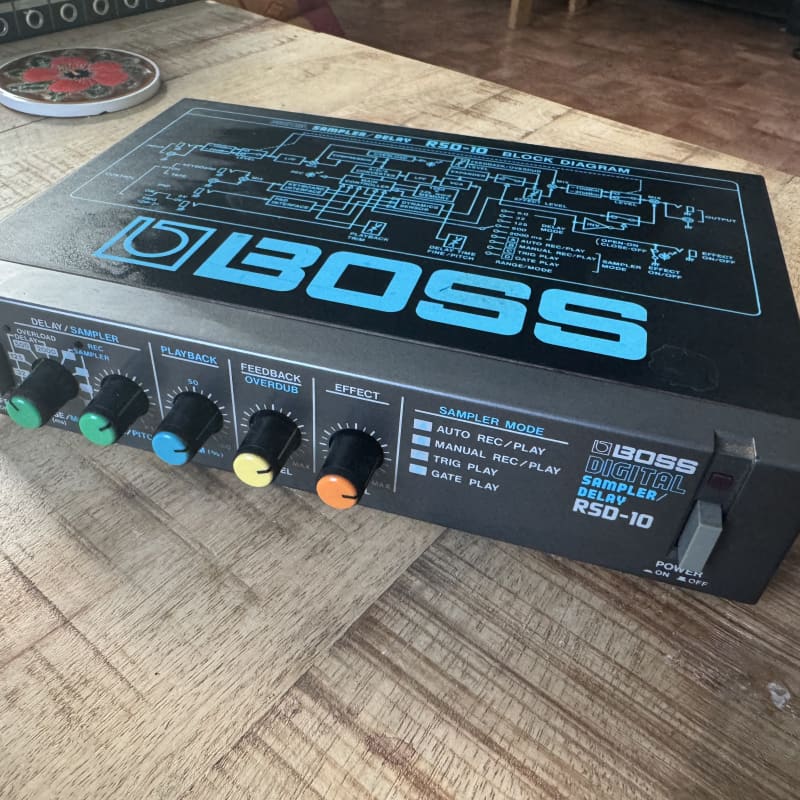 used 1980s Boss RSD-10 Micro Rack Series Digital Sampler / Delay Black - Effect Pedal