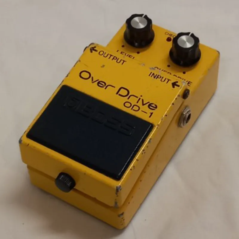 used 1981 Boss OD-1 Over Drive (Black Label) Yellow - Effect Pedal