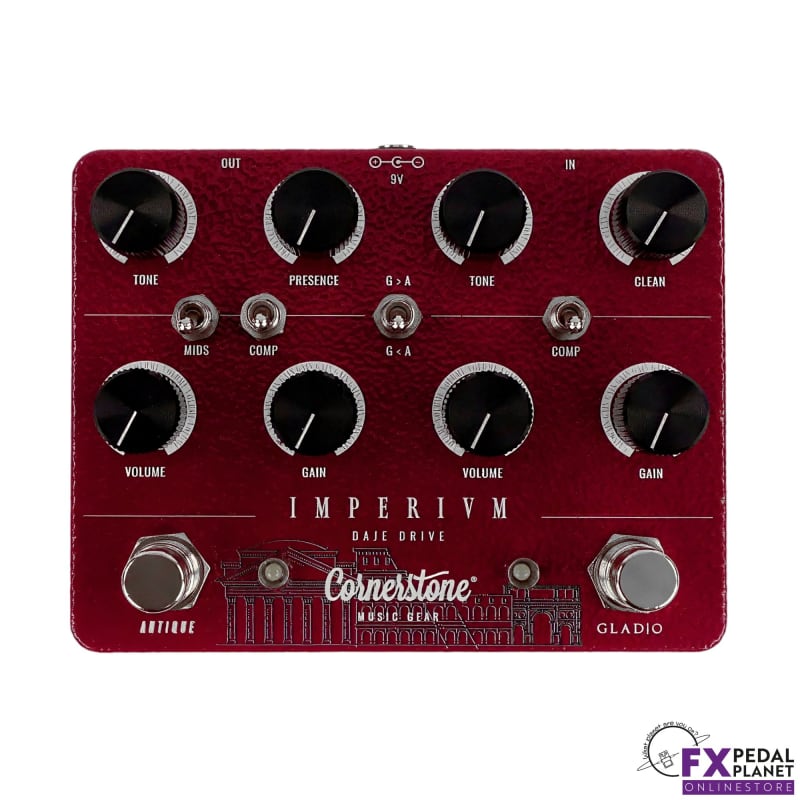 new 2023 Cornerstone Music Gear Imperium Deep Red Hammered Enclosure - Effect Pedal