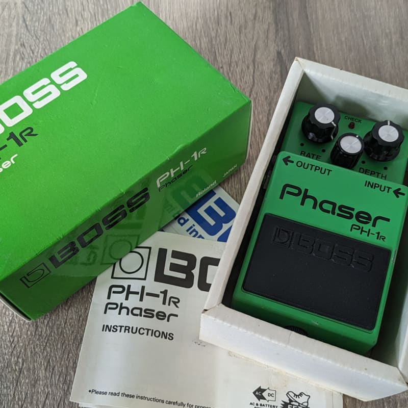 used 1980 - 1985 Boss PH-1R Phaser (Black Label) Green - Effect Pedal