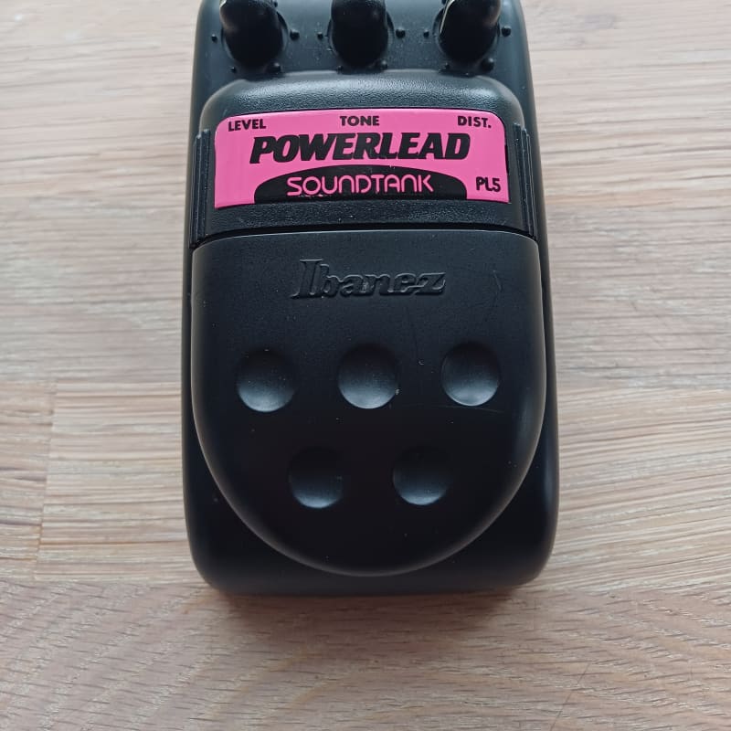 used 1990s Ibanez Soundtank PL5 Powerlead Distortion Black - Effect Pedal