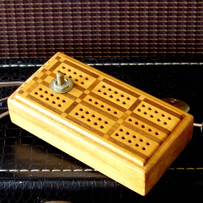 used Repurposed Cribbage Board Maple with Inlays - Effect Pedal