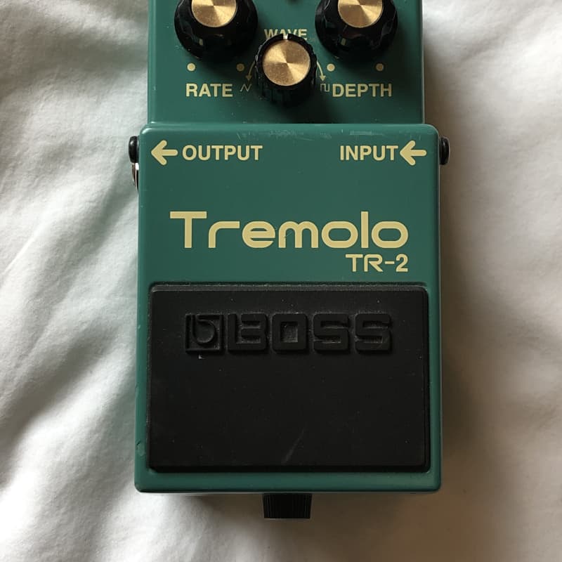 used 1997 - Present Boss TR-2 Tremolo (Silver Label) Green - Effect Pedal