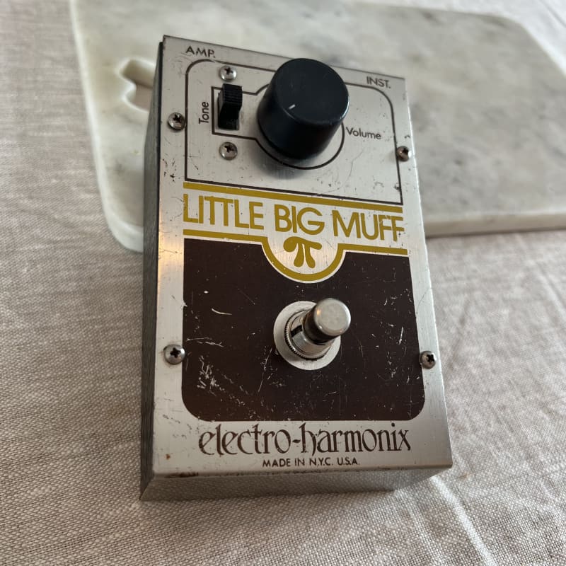 used 1970s Electro-Harmonix Little Big Muff Silver/Brown/Yellow - Effect Pedal