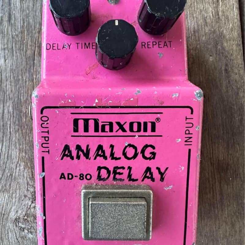 used 1980s Maxon AD-80 Analog Delay Pink - Effect Pedal