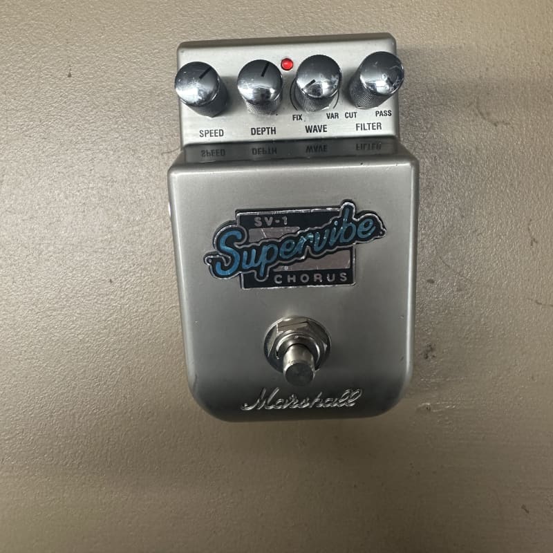 used 2010s Marshall SV-1 Supervibe Chorus Vibrato Pedal Silver - Effect Pedal