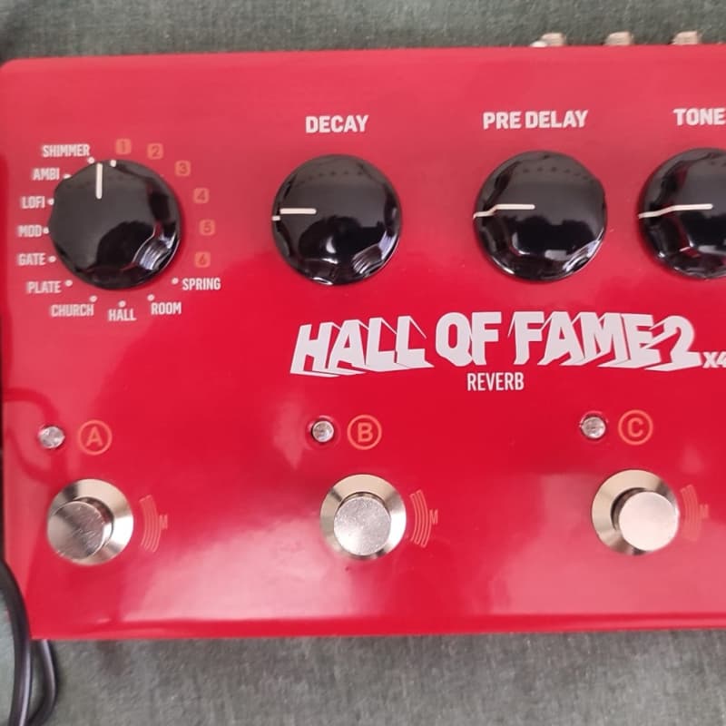 used 2019 - Present TC Electronic Hall of Fame 2 X4 Reverb Red - Effect Pedal