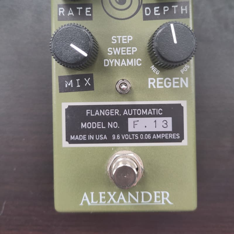 used 2010s Alexander Pedals F.13 Flanger Army Green - Effect Pedal