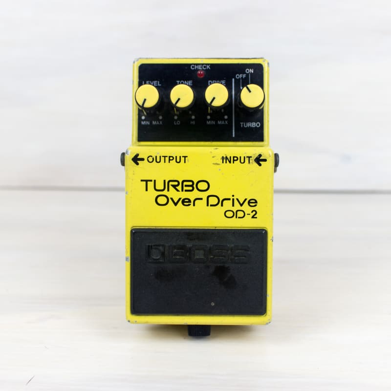 used 1988 - 1995 Boss OD-2 Turbo OverDrive (Black Label) Yellow - Effect Pedal