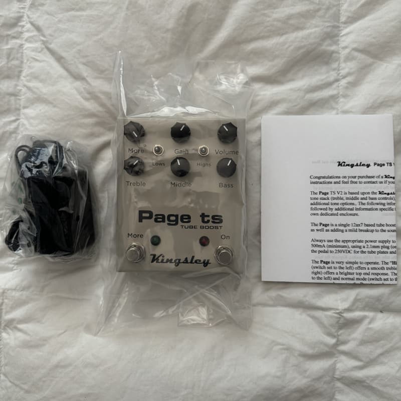 used 2021 - Present Kingsley Page TS Tube Boost White - Effect Pedal