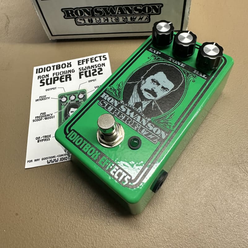 used 2010s IdiotBox Effects Ron Swanson Super Fuzz Green - Effect Pedal